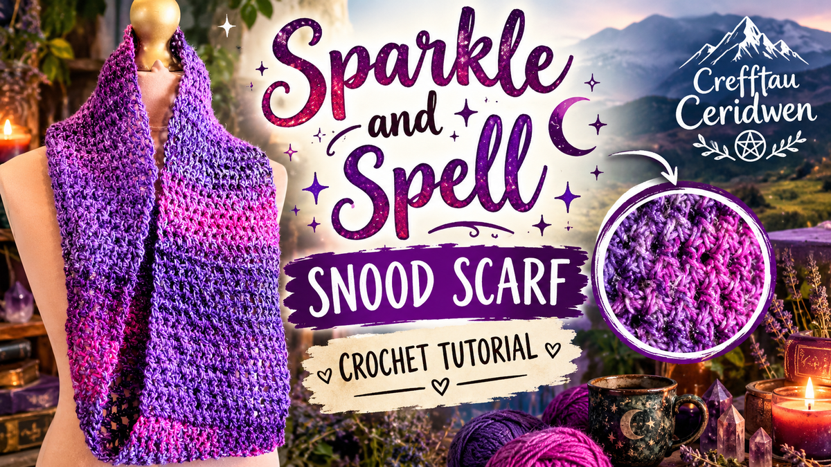 Sparkle and spell snood scarf pattern