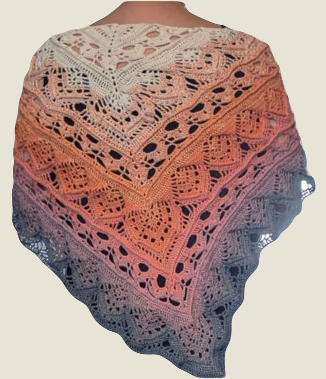 Siawl Panad a chacen - Cuppa and cake shawl