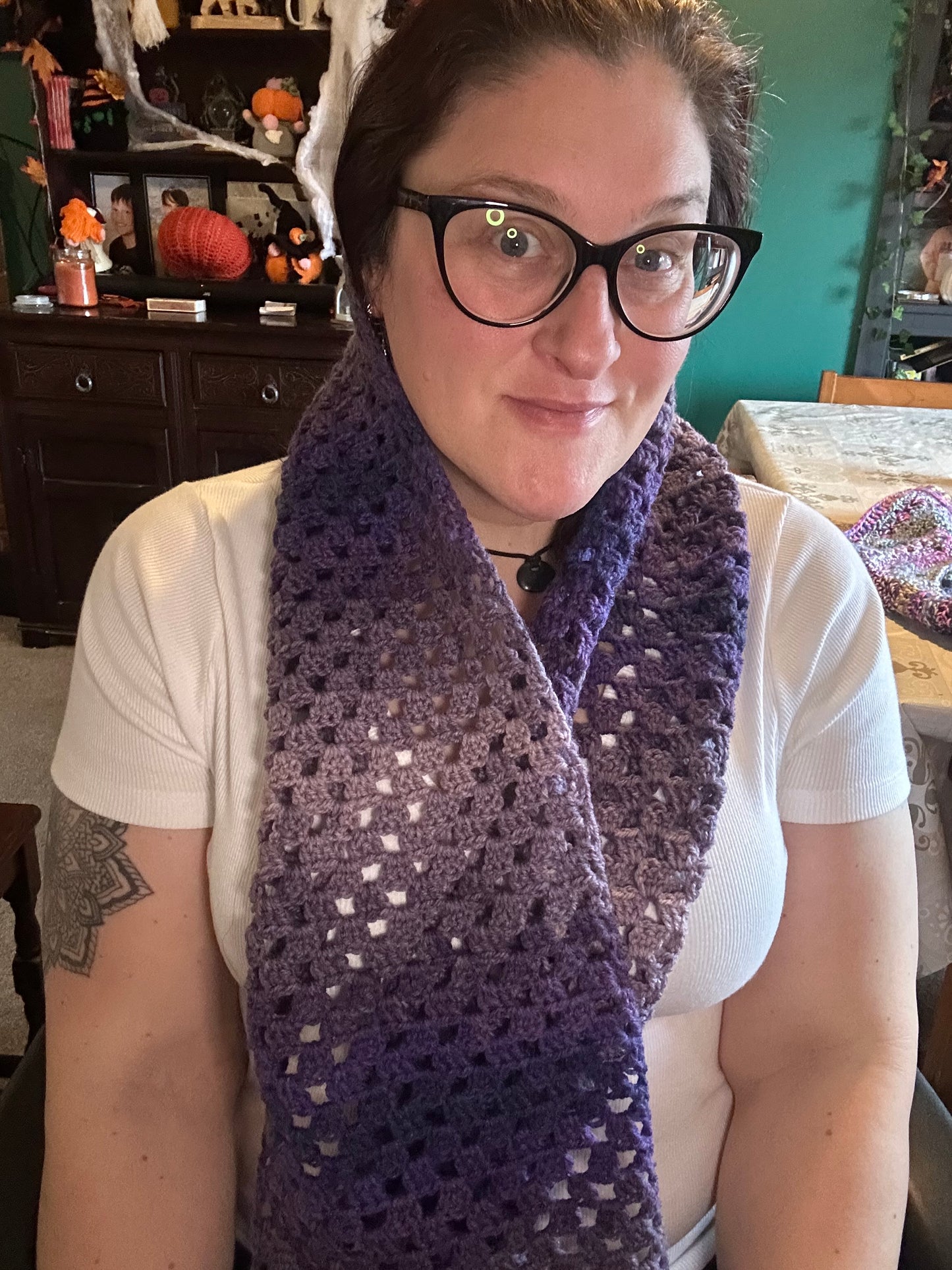 Three in one granny stripe Scarf