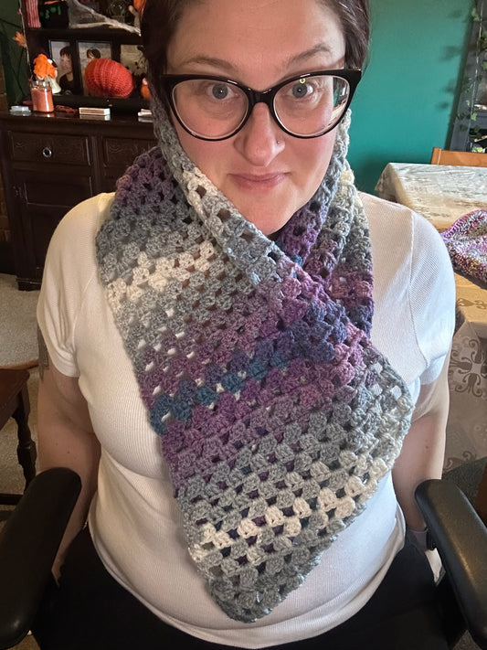 Three in one granny stripe Scarf