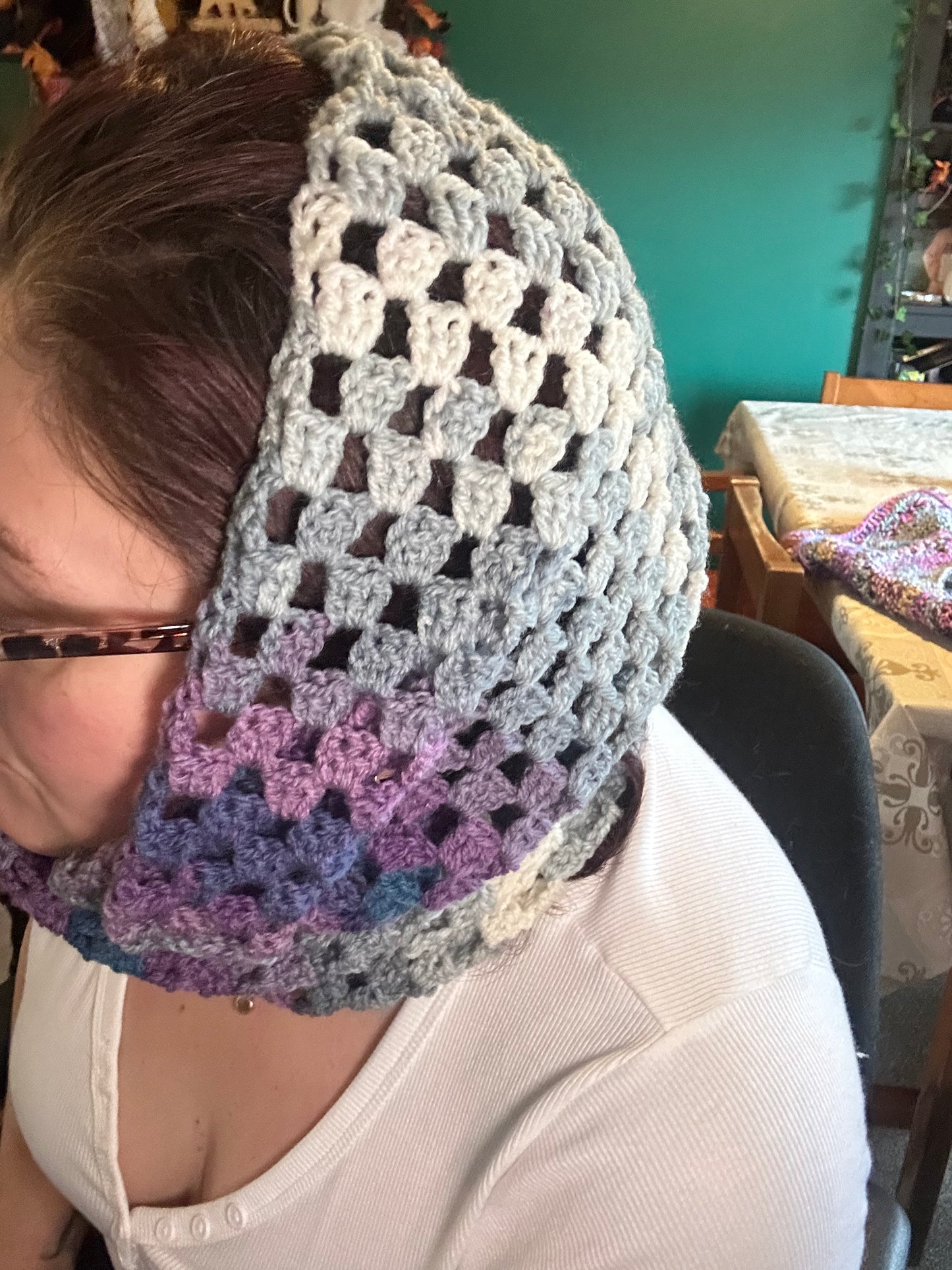 Three in one granny stripe Scarf