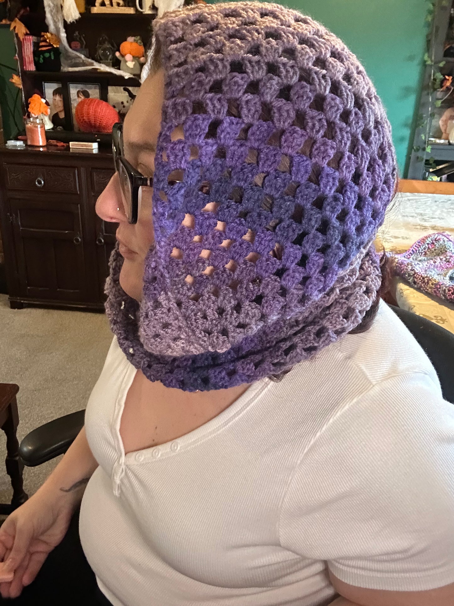 Three in one granny stripe Scarf