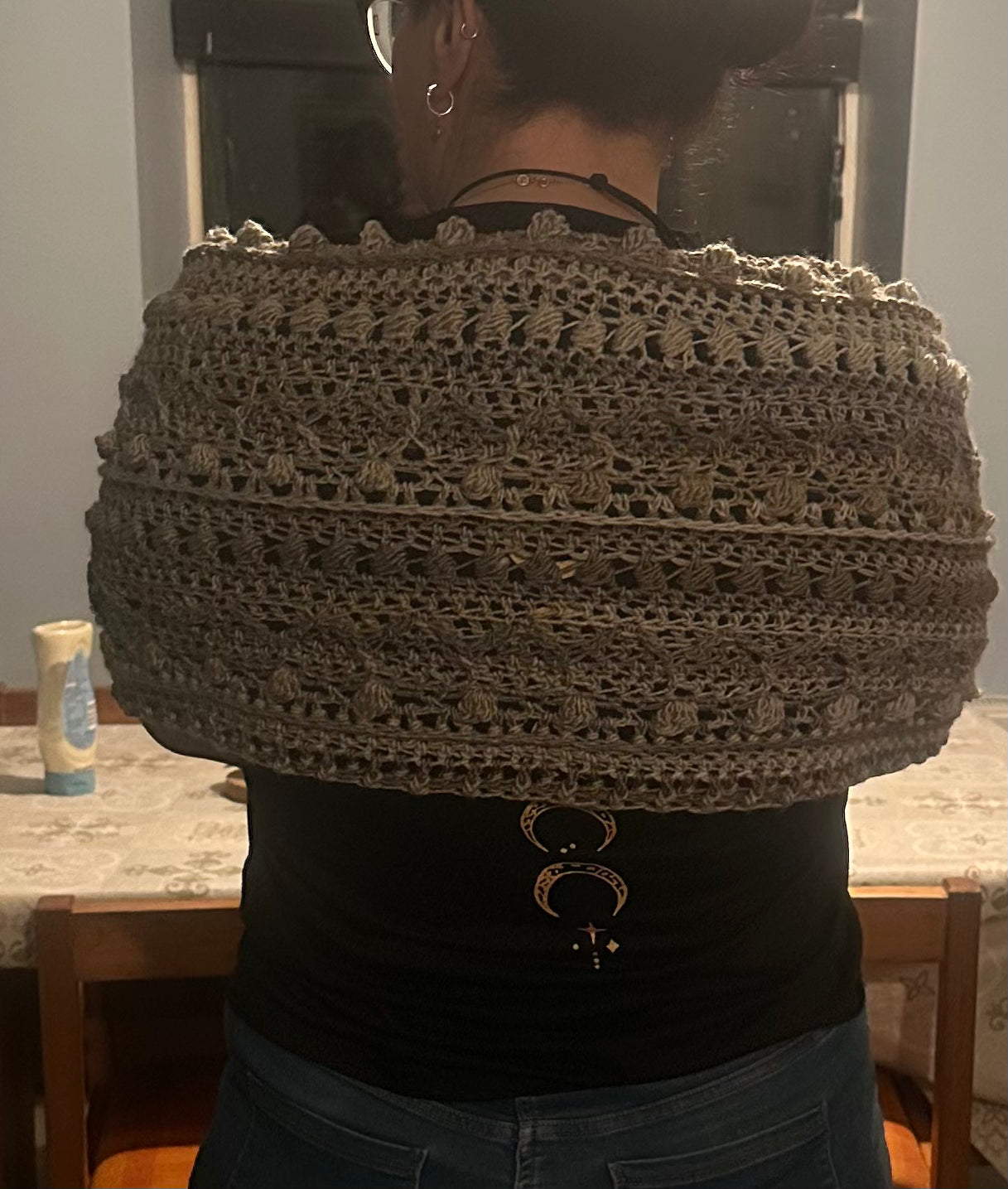 Moonglow Meadow Wrap – Handmade Witchy Shawl