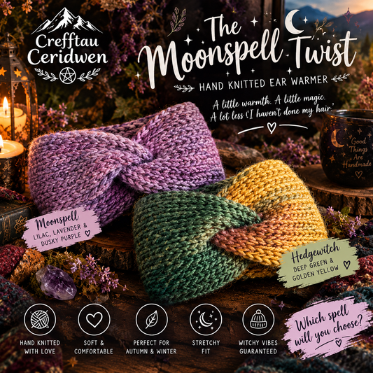 🧙‍♀️ The Moonspell Twist — Crochet Ear Warmer

A little warmth. A little magic. A lot less “I haven’t done my hair.” 😂✨